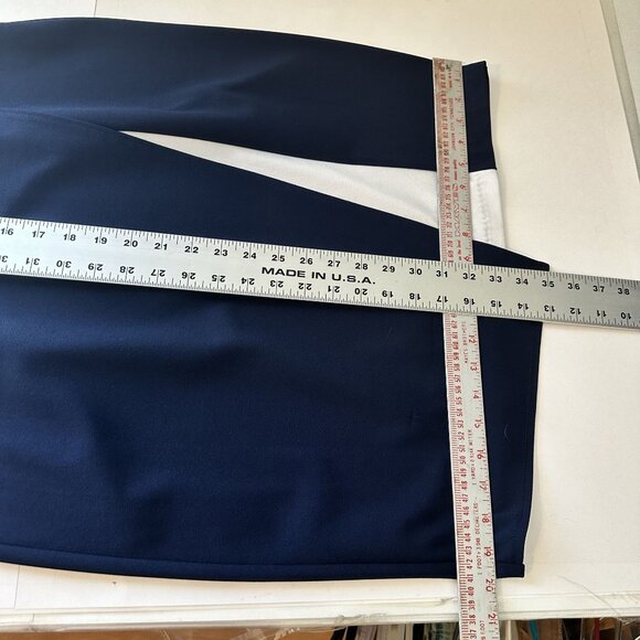 Enfocus Studio Colorblock Dress Sleeveless 12 Blue White Womens Career Sheath - Picture 5 of 8